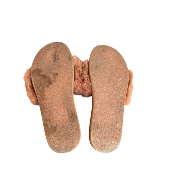 Steve Madden Women's Size 8M Shoes Tan Slides Fur Lined Comfort Sandals - Picture 8 of 10